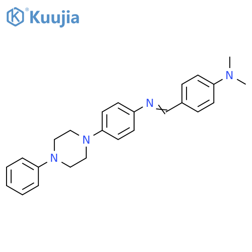 Benzenamine,N,N-dimethyl-4-[[[4-(4-phenyl-1-piperazinyl)phenyl]imino]methyl]- structure