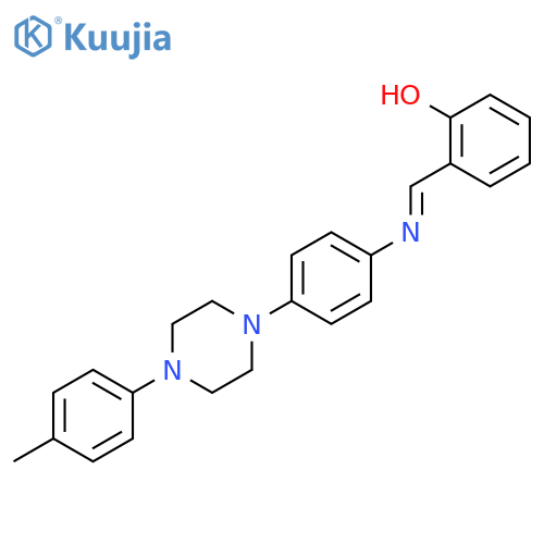 Phenol,2-[[[4-[4-(4-methylphenyl)-1-piperazinyl]phenyl]imino]methyl]- structure