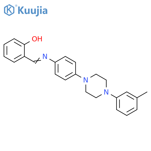 Phenol, 2-[[[4-[4-(3-methylphenyl)-1-piperazinyl]phenyl]imino]methyl]- structure