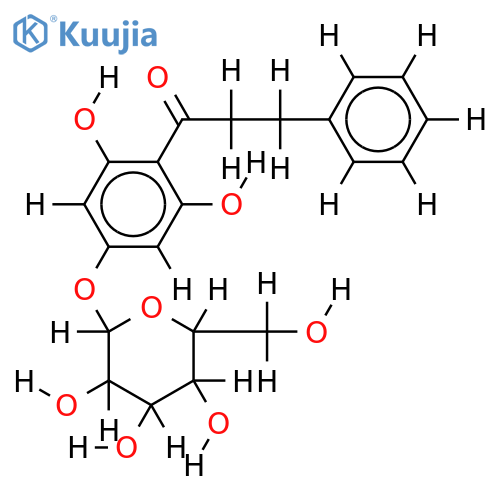 4'-O-beta-Glucopyranoside-3-Phenyl-1-(2,4,6-trihydroxyphenyl)-1-propanone structure