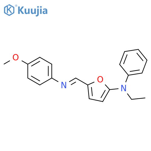 2-Furanamine,N-ethyl-5-[[(4-methoxyphenyl)imino]methyl]-N-phenyl- structure