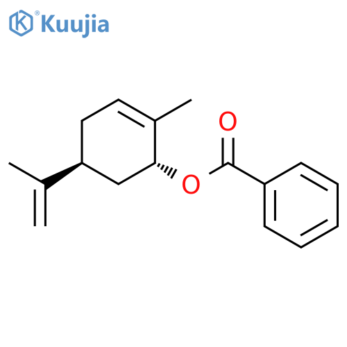 2-Cyclohexen-1-ol, 2-methyl-5-(1-methylethenyl)-, benzoate,(1R,5S)-rel- structure