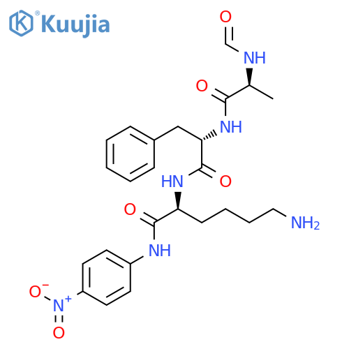 N-Formyl-L-alanyl-L-phenylalanyl-N-(4-nitrophenyl)-L-lysinamide structure