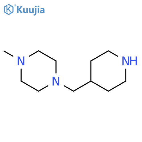 1-methyl-4-[(piperidin-4-yl)methyl]piperazine structure