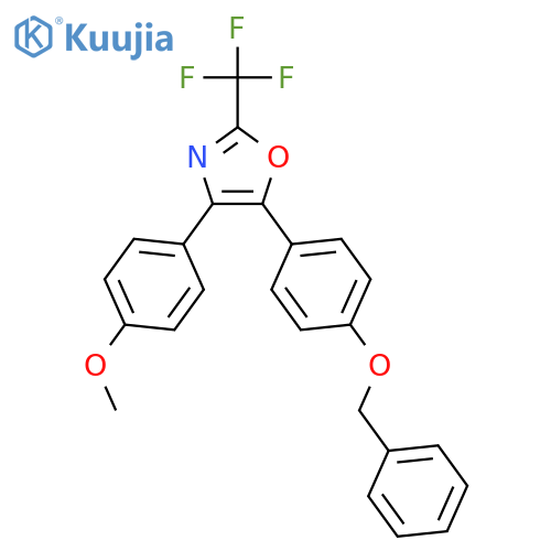 Oxazole,4-(4-methoxyphenyl)-5-[4-(phenylmethoxy)phenyl]-2-(trifluoromethyl)- structure