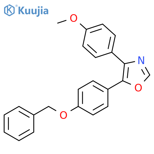 Oxazole, 4-(4-methoxyphenyl)-5-[4-(phenylmethoxy)phenyl]- structure