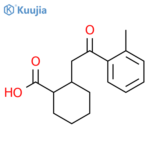 trans-2-2-(2-Methylphenyl)-2-oxoethyl-cyclohexane-1-carboxylic acid structure