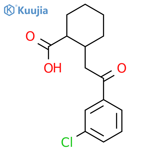 trans-2-2-(3-Chlorophenyl)-2-oxoethyl-cyclohexane-1-carboxylic acid structure