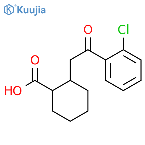trans-2-2-(2-Chlorophenyl)-2-oxoethyl-cyclohexane-1-carboxylic acid structure