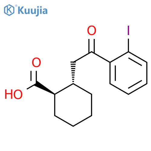 trans-2-2-(2-Iodophenyl)-2-oxoethyl-cyclohexane-1-carboxylic acid structure