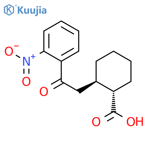 trans-2-2-Oxo-2-(2-nitrophenyl)ethyl-cyclohexane-1-carboxylic acid structure