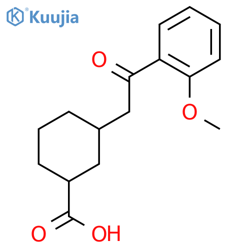 cis-3-2-(2-Methoxyphenyl)-2-oxoethyl-cyclohexane-1-carboxylic acid structure