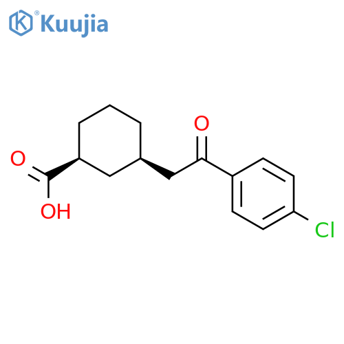 cis-3-2-(4-Chlorophenyl)-2-oxoethyl-cyclohexane-1-carboxylic acid structure