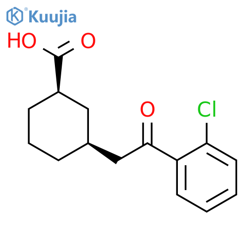 cis-3-2-(2-Chlorophenyl)-2-oxoethyl-cyclohexane-1-carboxylic acid structure