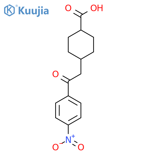 cis-4-2-Oxo-2-(4-nitrophenyl)ethyl-cyclohexane-1-carboxylic acid structure
