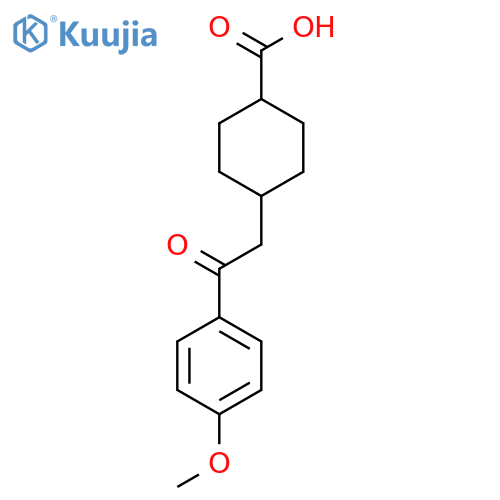 trans-4-2-(4-Methoxyphenyl)-2-oxoethyl-cyclohexane-1-carboxylic acid structure