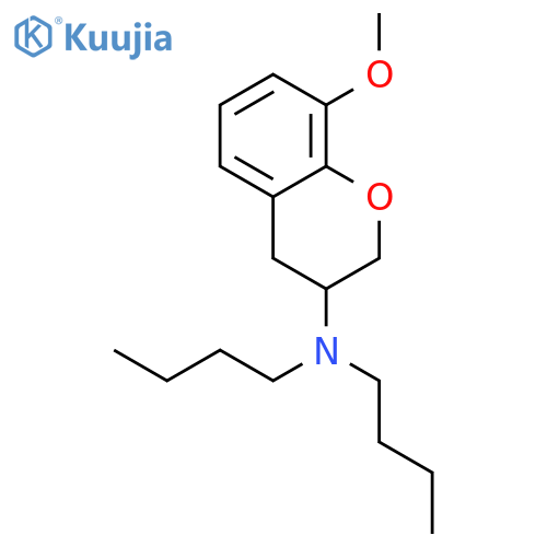 2H-1-BENZOPYRAN-3-AMINE, N,N-DIBUTYL-3,4-DIHYDRO-8-METHOXY- structure