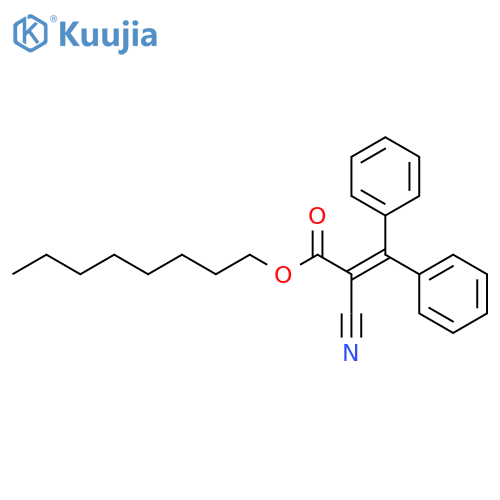 2-Propenoic acid, 2-cyano-3,3-diphenyl-, octyl ester structure