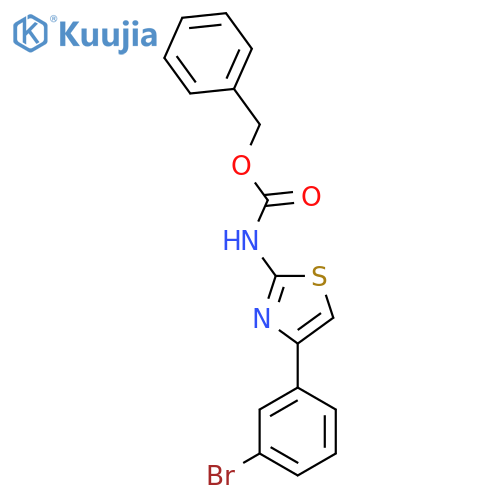 benzyl N-4-(3-bromophenyl)-1,3-thiazol-2-ylcarbamate structure