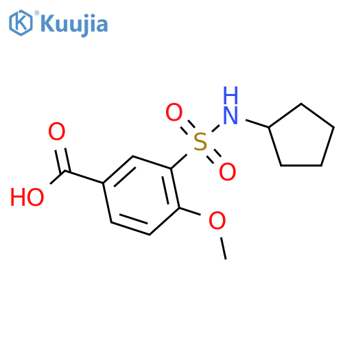 3-(Cyclopentylsulfamoyl)-4-methoxybenzoic Acid structure