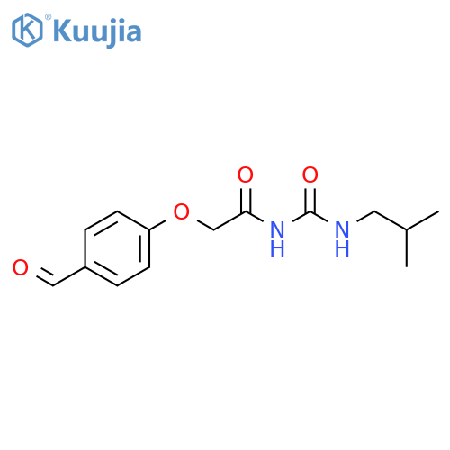 1-2-(4-formylphenoxy)acetyl-3-(2-methylpropyl)urea structure