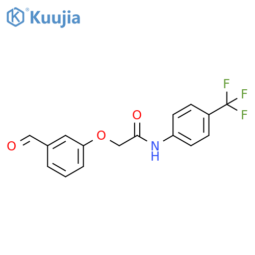 2-(3-Formylphenoxy)-N-[4-(trifluoromethyl)phenyl]acetamide structure
