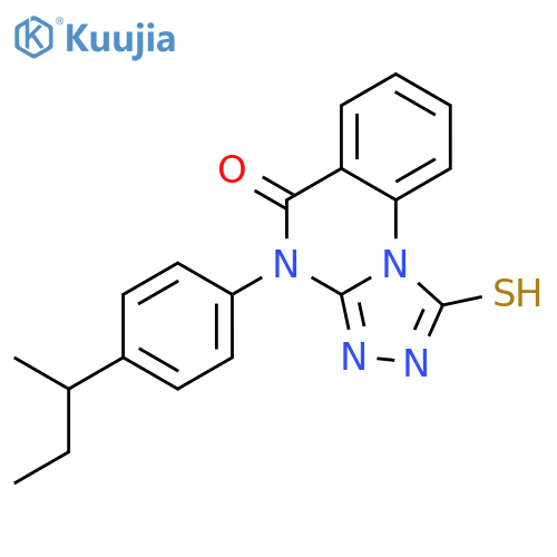 4-4-(butan-2-yl)phenyl-1-sulfanyl-4H,5H-1,2,4triazolo4,3-aquinazolin-5-one structure