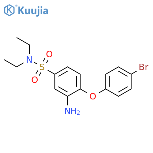3-amino-4-(4-bromophenoxy)-N,N-diethylbenzene-1-sulfonamide structure