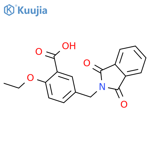 5-[(1,3-dioxo-1,3-dihydro-2H-isoindol-2-yl)methyl]-2-ethoxybenzoic acid structure