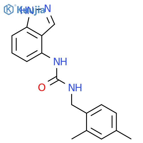 UREA, N-[(2,4-DIMETHYLPHENYL)METHYL]-N'-1H-INDAZOL-4-YL- structure