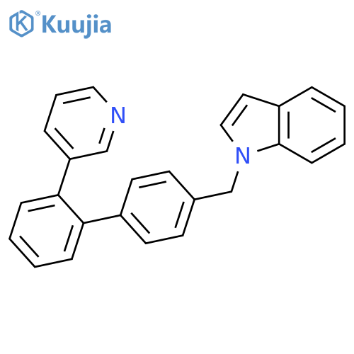 1H-INDOLE, 1-[[2'-(3-PYRIDINYL)[1,1'-BIPHENYL]-4-YL]METHYL]- structure
