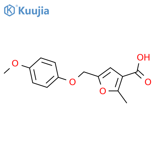 5-(4-Methoxyphenoxymethyl)-2-methylfuran-3-carboxylic Acid structure