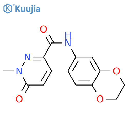 N-(2,3-dihydro-1,4-benzodioxin-6-yl)-1-methyl-6-oxo-1,6-dihydropyridazine-3-carboxamide structure