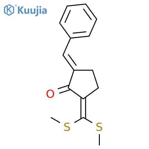 Cyclopentanone, 2-[bis(methylthio)methylene]-5-(phenylmethylene)- structure