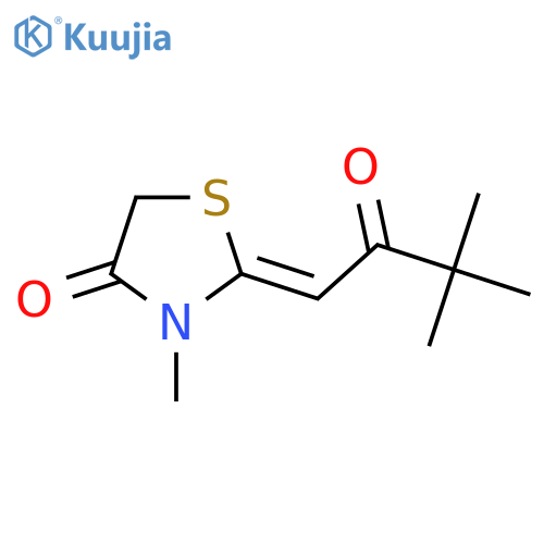 2-(3,3-Dimethyl-2-oxobutylidene)-3-methyl-1,3-thiazolidin-4-one structure