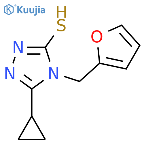 5-cyclopropyl-4-(furan-2-ylmethyl)-4H-1,2,4-triazole-3-thiol structure
