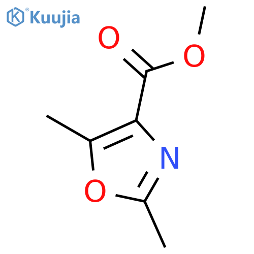4-Oxazolecarboxylic acid, 2,5-dimethyl-, methyl ester structure