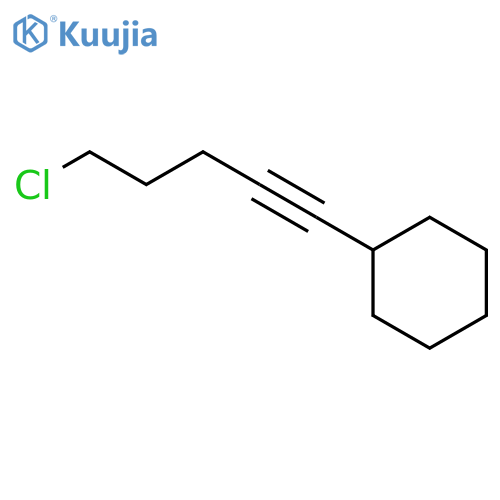 Cyclohexane, (5-chloro-1-pentynyl)- structure