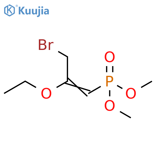 Phosphonic acid, (3-bromo-2-ethoxy-1-propenyl)-, dimethyl ester structure