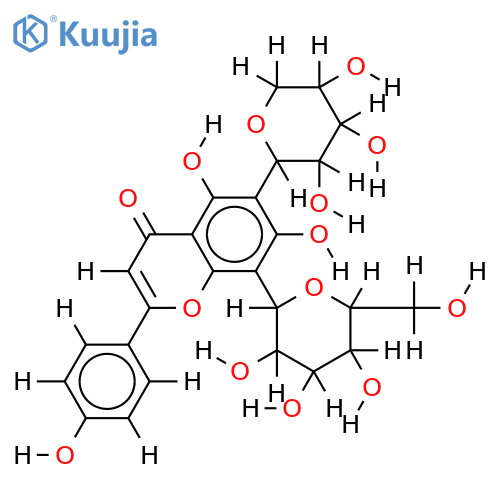 6-C-alpha-L-arabinopyranosyl-8-C-beta-D-glucopyranosyl-apigenin structure