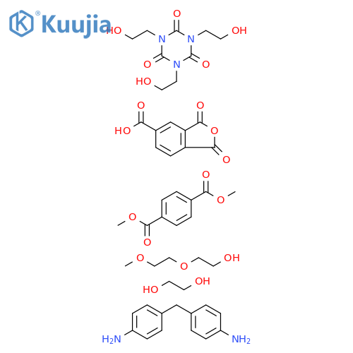 1,4-Benzenedicarboxylicacid,dimethylester,polymerwith1,3-dihydro-1,3-dioxo-5-isobenzofurancarboxylicacid,1,2-ethanediol,2-(2-methoxyethoxy)ethanol,4,4'-methylenebis[benzenamine]and1,3,5-tris(2-hydroxyethyl)-1,3,5-triazine-2,4,6(1H,3H,5H)-trione structure