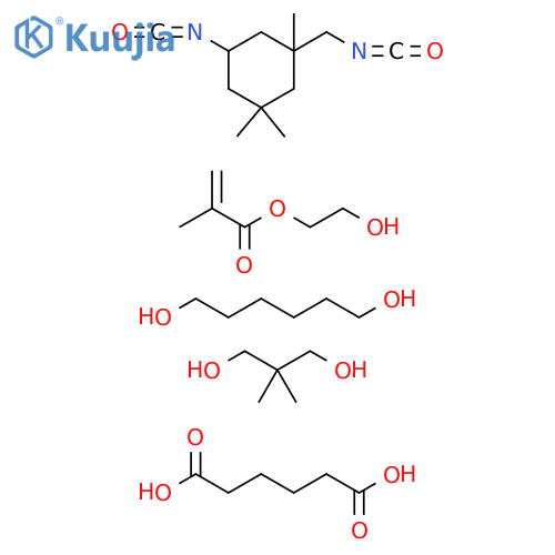 Hexanedioicacid,polymerwith2,2-dimethyl-1,3-propanediol,1,6-hexanediol,2-hydroxyethyl2-methyl-2-propenoateand5-isocyanato-1-(isocyanatomethyl)-1,3,3-trimethylcyclohexane structure