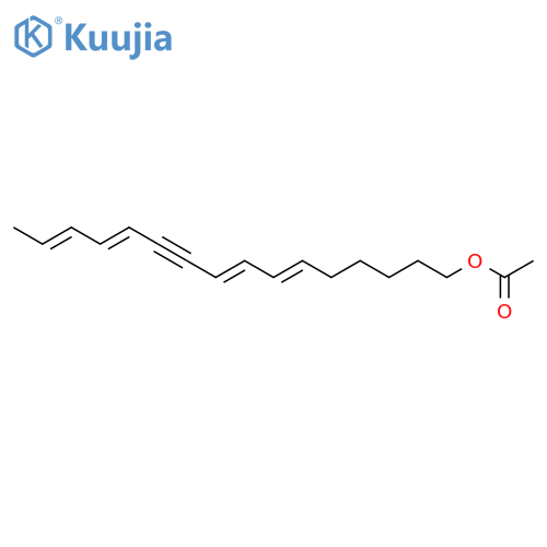 (6E,8E,12E,14E)-hexadeca-6,8,12,14-tetraen-10-yn-1-yl acetate structure