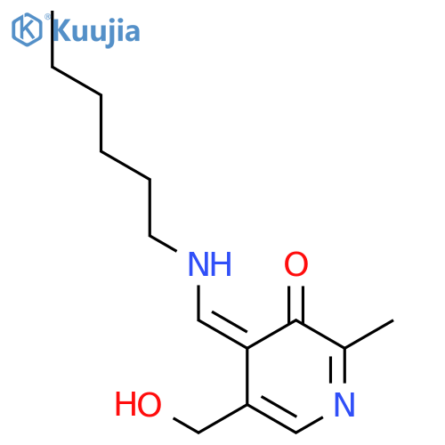 3-Pyridinemethanol,4-[(hexylimino)methyl]-5-hydroxy-6-methyl- structure