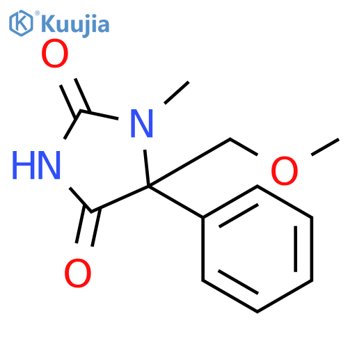 5-(methoxymethyl)-1-methyl-5-phenylimidazolidine-2,4-dione structure