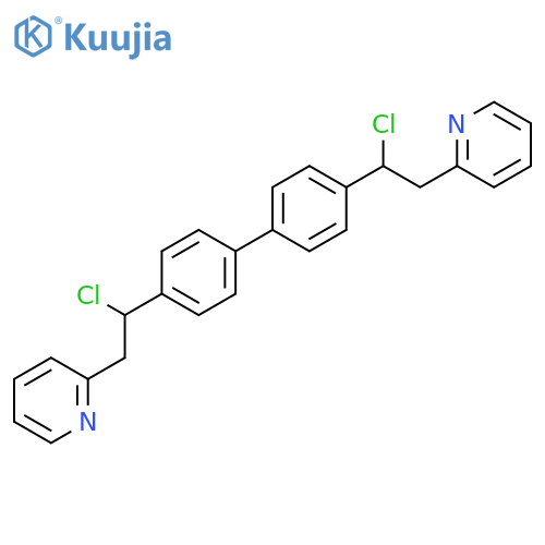 Pyridine, 2,2'-[[1,1'-biphenyl]-4,4'-diylbis(2-chloro-2,1-ethanediyl)]bis- structure