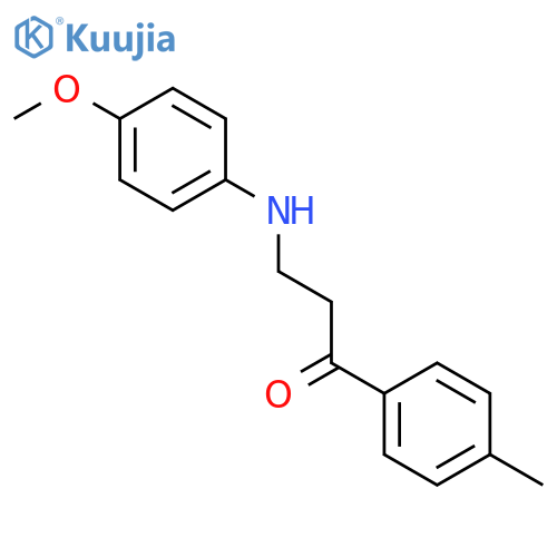 3-(4-METHOXYANILINO)-1-(4-METHYLPHENYL)-1-PROPANONE structure