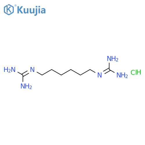 N-{6-(diaminomethylidene)aminohexyl}guanidine dihydrochloride structure
