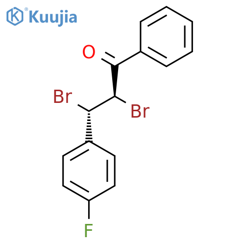 1-PROPANONE, 2,3-DIBROMO-3-(4-FLUOROPHENYL)-1-PHENYL-, (R*,S*)- structure