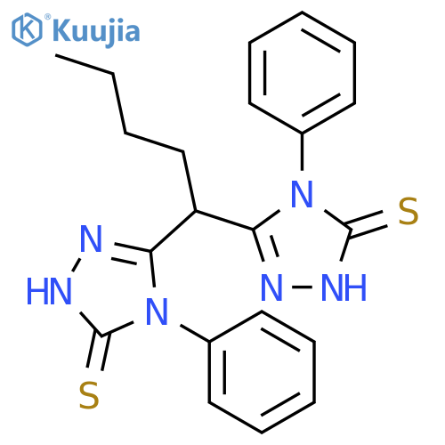 3H-1,2,4-TRIAZOLE-3-THIONE, 5,5'-PENTYLIDENEBIS[2,4-DIHYDRO-4-PHENYL- structure